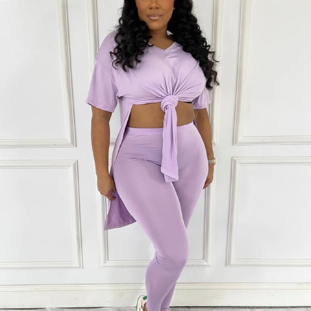 Lavender Women's Two-Piece Set